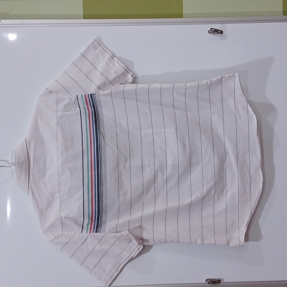 Penguin men's Lg white striped button down shirt - Picture 7 of 10